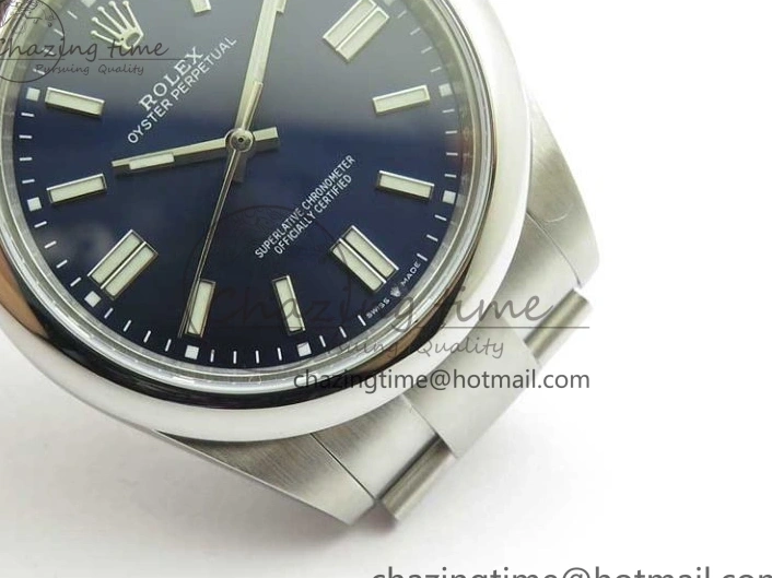 Best AAA Replica Sites Bracelet Best Blue 124300 Edition 41mm 2693 Upgraded Perpetual BP Oyster on Maker Dark Dial SS 1103